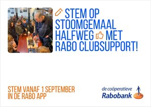 Geef 1 van uw 3 stemmen aan ons en help mee ons doel te behalen!