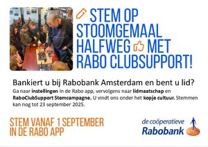 Geef 1 van uw 3 stemmen aan ons en help mee ons doel te behalen!